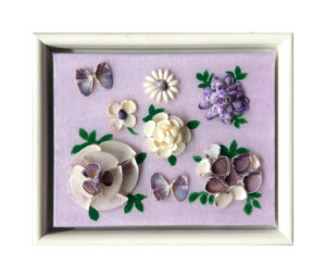 Flowers on Lavender Background (7x9)