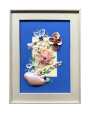 Flowers on Ivory Rectangle (8x11)