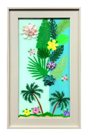 Leaves on Light Green Background (8x16)