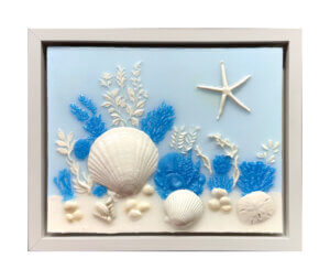 Blue and White Coral (10x13)