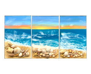 3-Panel Stormy Seas (16x30)